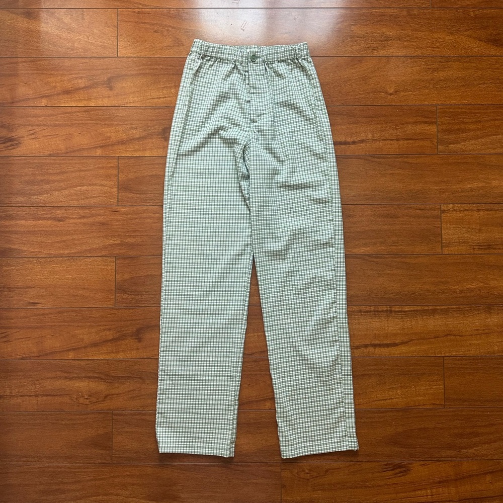 John Galt Checkered Straight Leg Pants